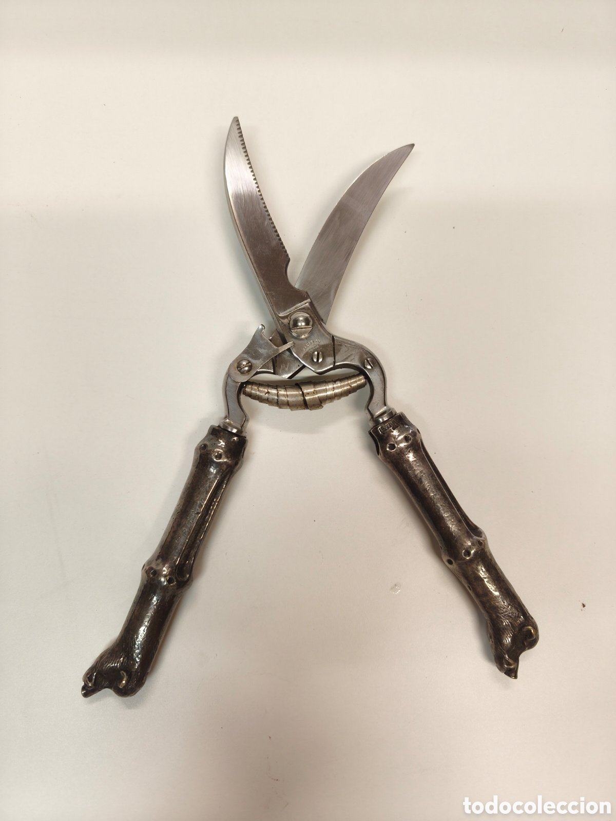 Antig&uuml;edades: Tijeras trinchadoras Valent&iacute; Balaguer plata