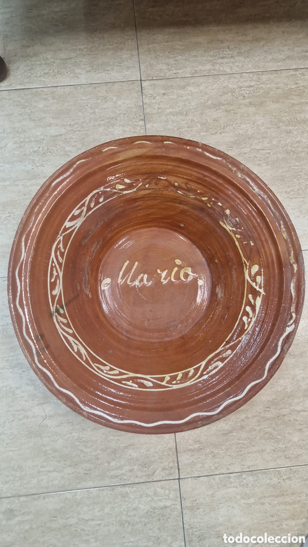 Antig&uuml;edades: Lebrillo lorquino alfareria Eusebio Lario