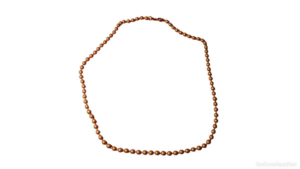 Oggetti Antichi: COLLAR CADENA DE BOLAS ENSAMBLADAS EN METAL DORADO - 1940-1970 - VINTAGE