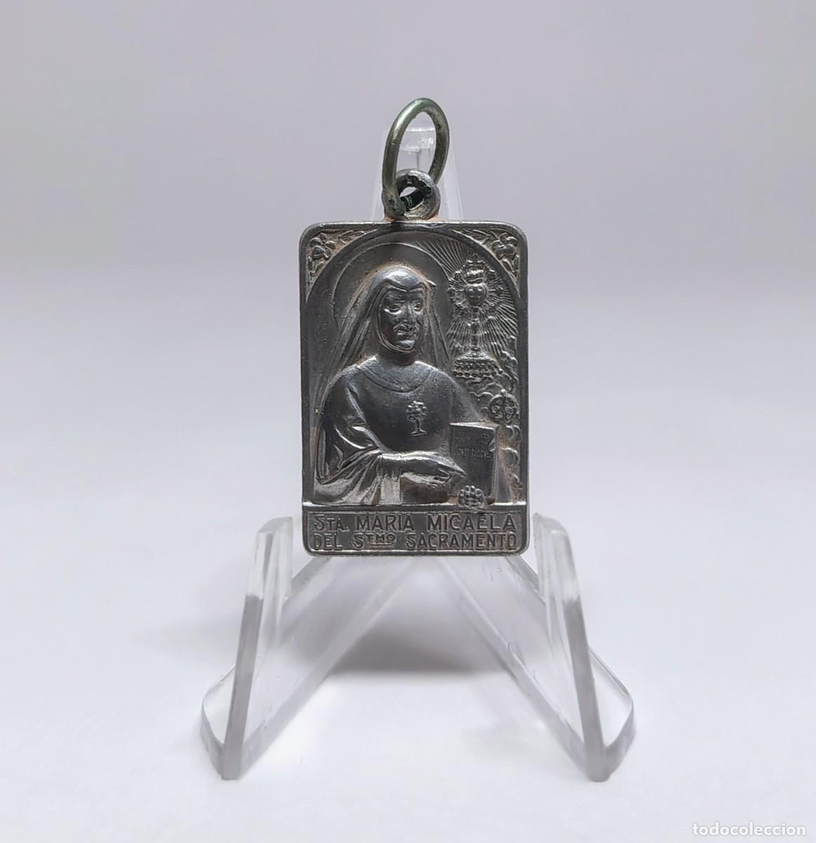 Antig&uuml;edades: Medalla religiosa / Colgante: SANTA MAR&Iacute;A MICAELA DEL SANT&Iacute;SIMO SACRAMENTO. M389