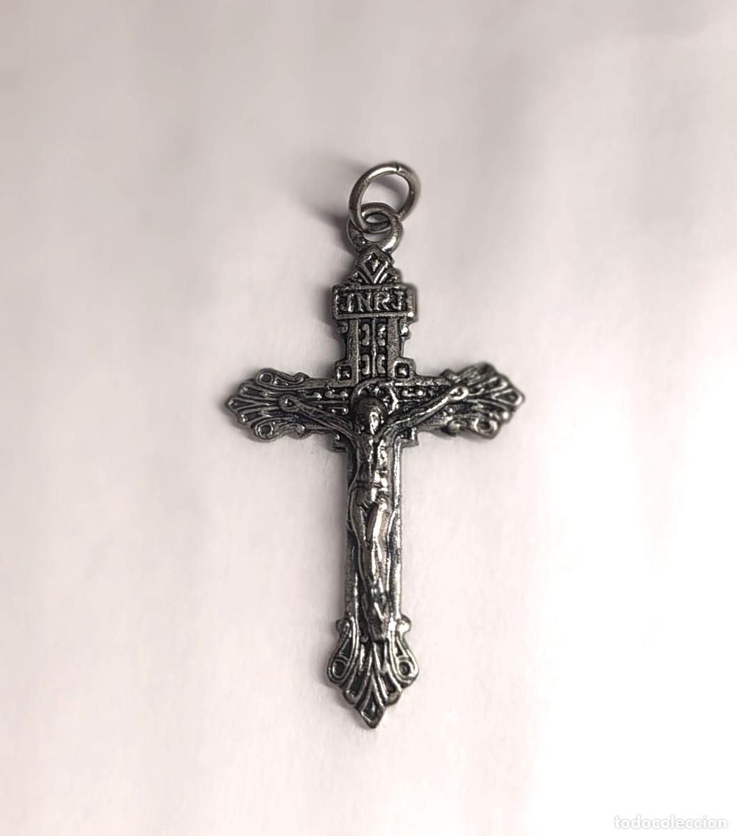 Antig&uuml;edades: Medalla religiosa / Colgante: CRUZ del PERD&Oacute;N. Padre m&iacute;o, aqu&iacute; est&aacute; este coraz&oacute;n. M390