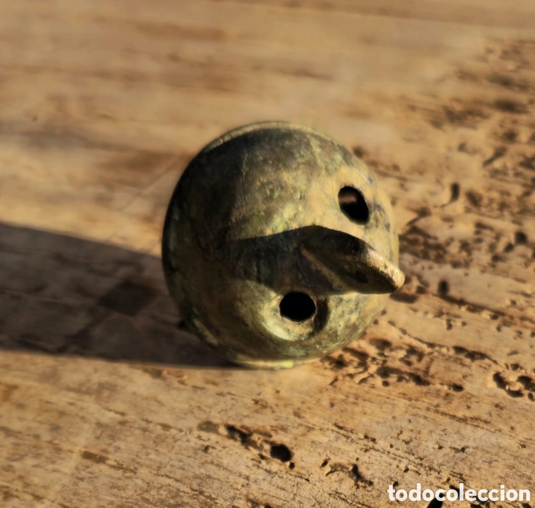 Antig&uuml;edades: Antiguo cascabel de bronce - Foto 3