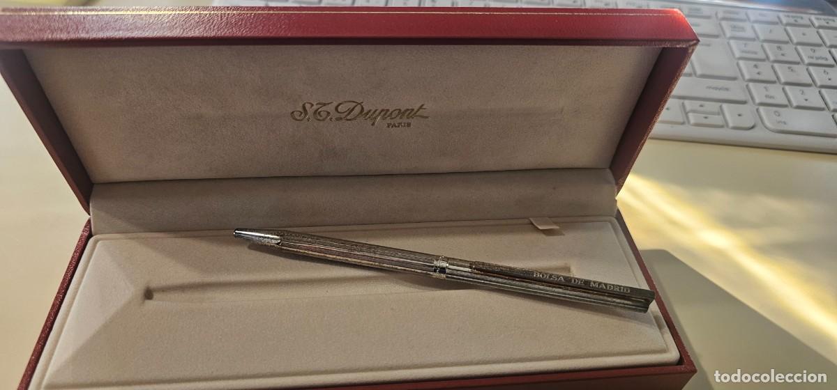 Antig&uuml;edades: Precioso boligrafo dupont plata Bolsa de Madrid