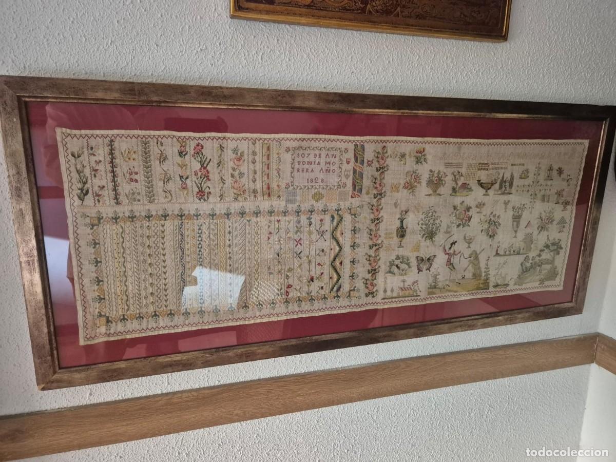 Antig&uuml;edades: Bordado a mano 1828 (enmarcado)