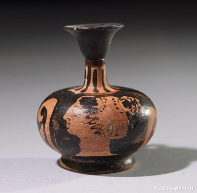 Antig&uuml;edades: Lekythos Griego - IV a.C, Antigua Grecia - Arcilla - Cer&aacute;mica de Figuras Rojas