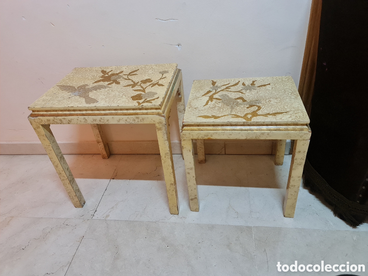 Antig&uuml;edades: S. XIX Ebanister&iacute;a Artesanal con Pan de Oro y Plata