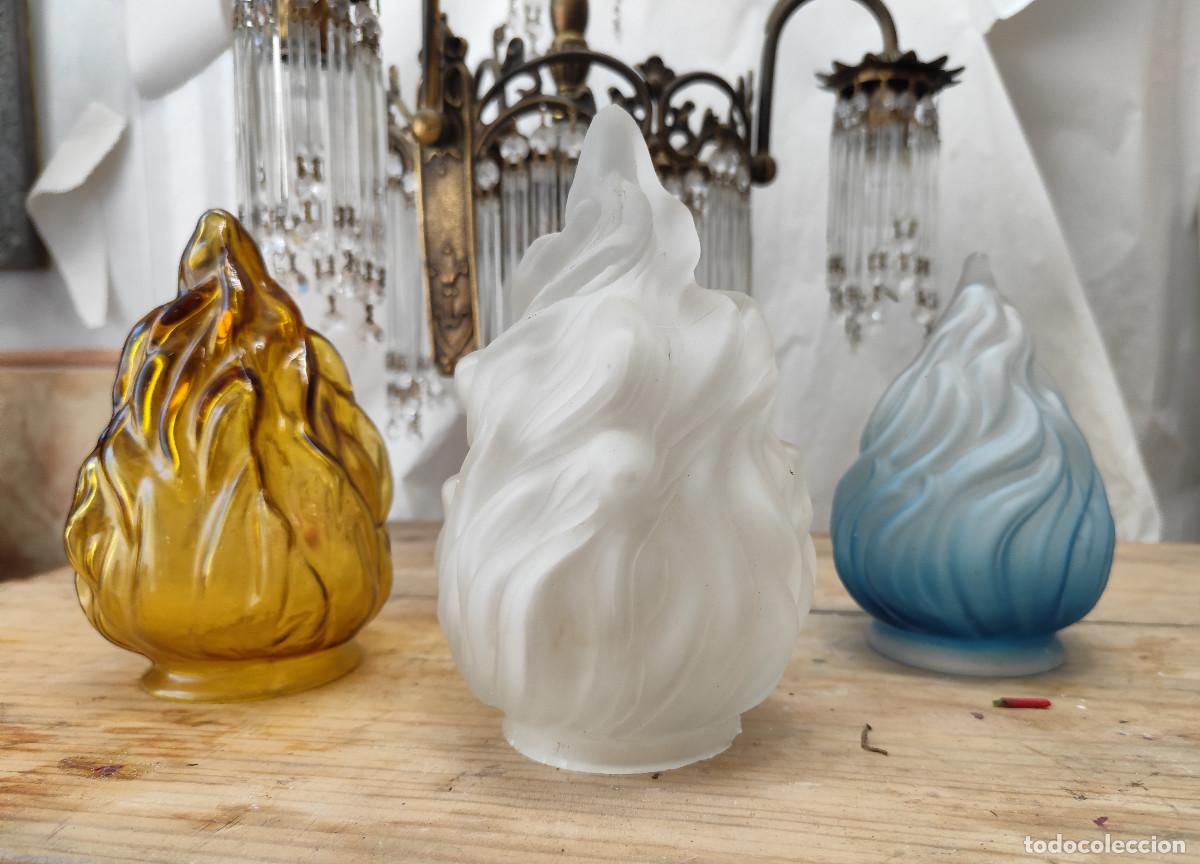 Antig&uuml;edades: lamparas modernistas cristal bohemia