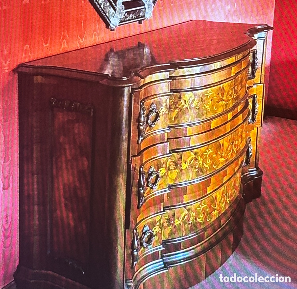 Antig&uuml;edades: Cama estilo Luis XVI con c&oacute;moda y mesillas - Foto 4