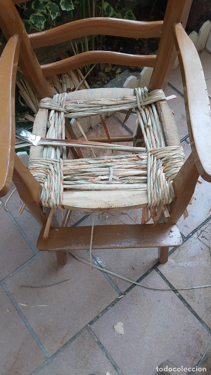 Antig&uuml;edades: trona silla enea a estrenar - Foto 7