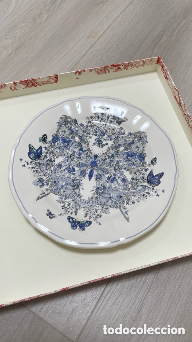 Antig&uuml;edades: Dior Maison Cruise 2024 Butterfly Around the World 21cm deserves plate