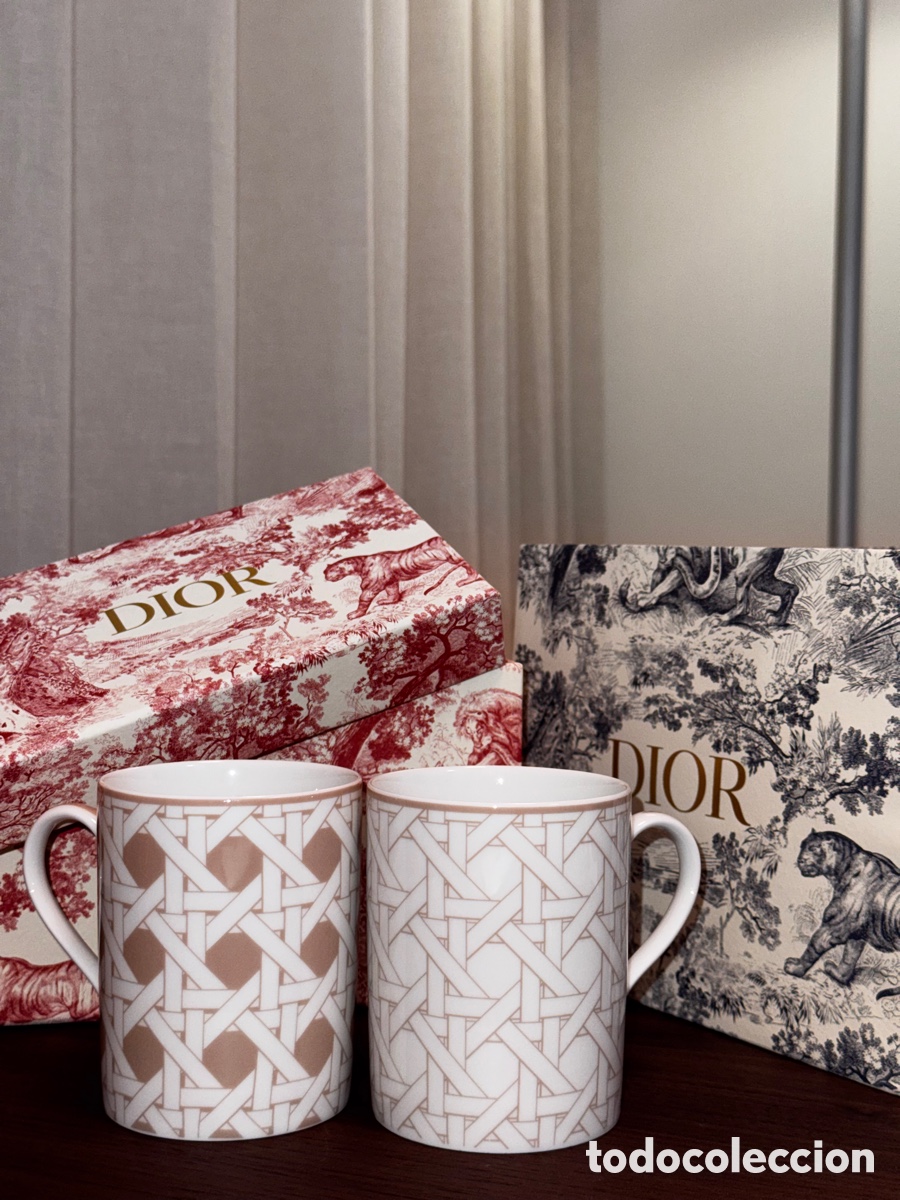 Antig&uuml;edades: Dior couple cups Provence rattan weaving pattern - Foto 2