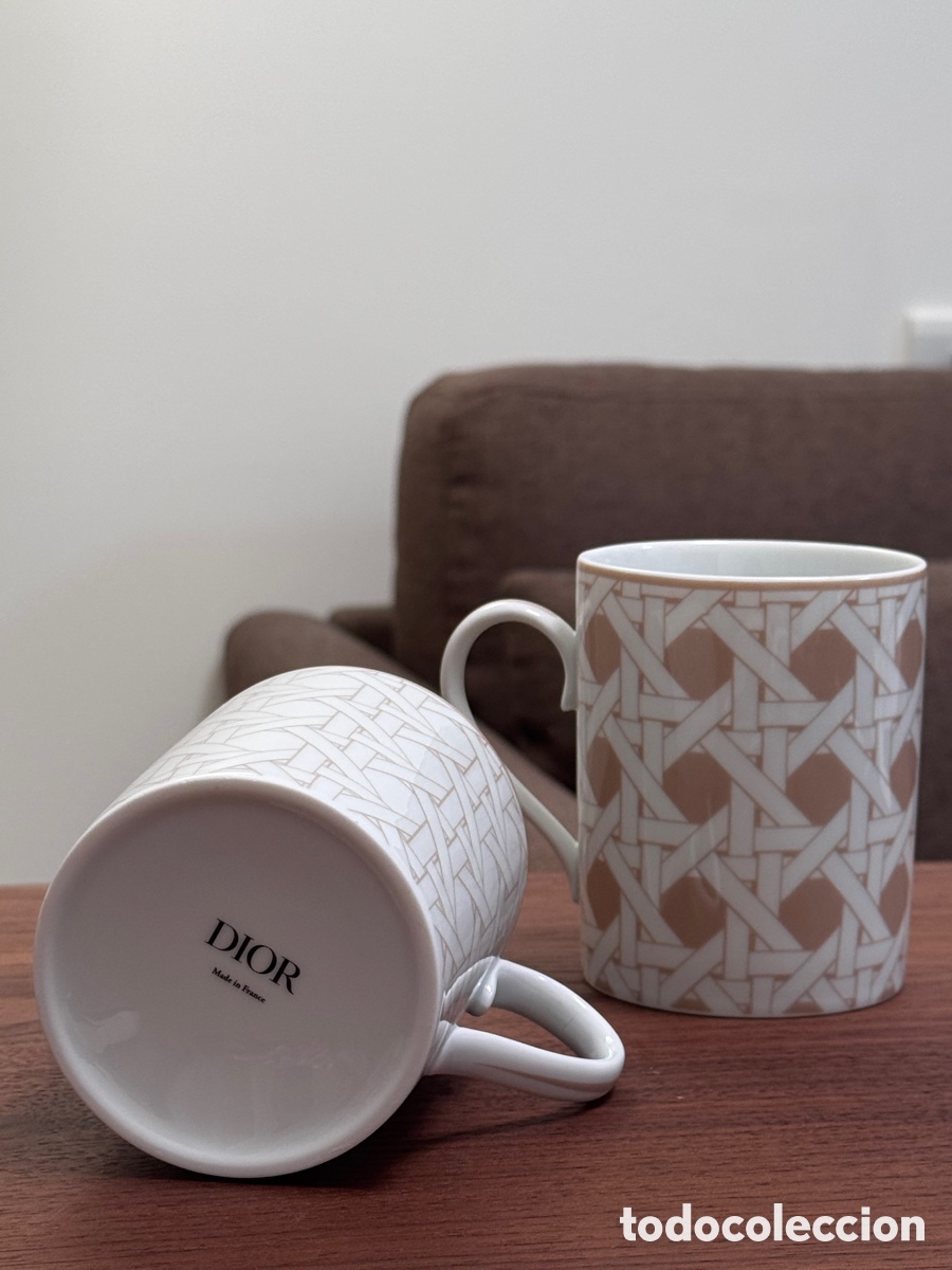 Antig&uuml;edades: Dior couple cups Provence rattan weaving pattern - Foto 4
