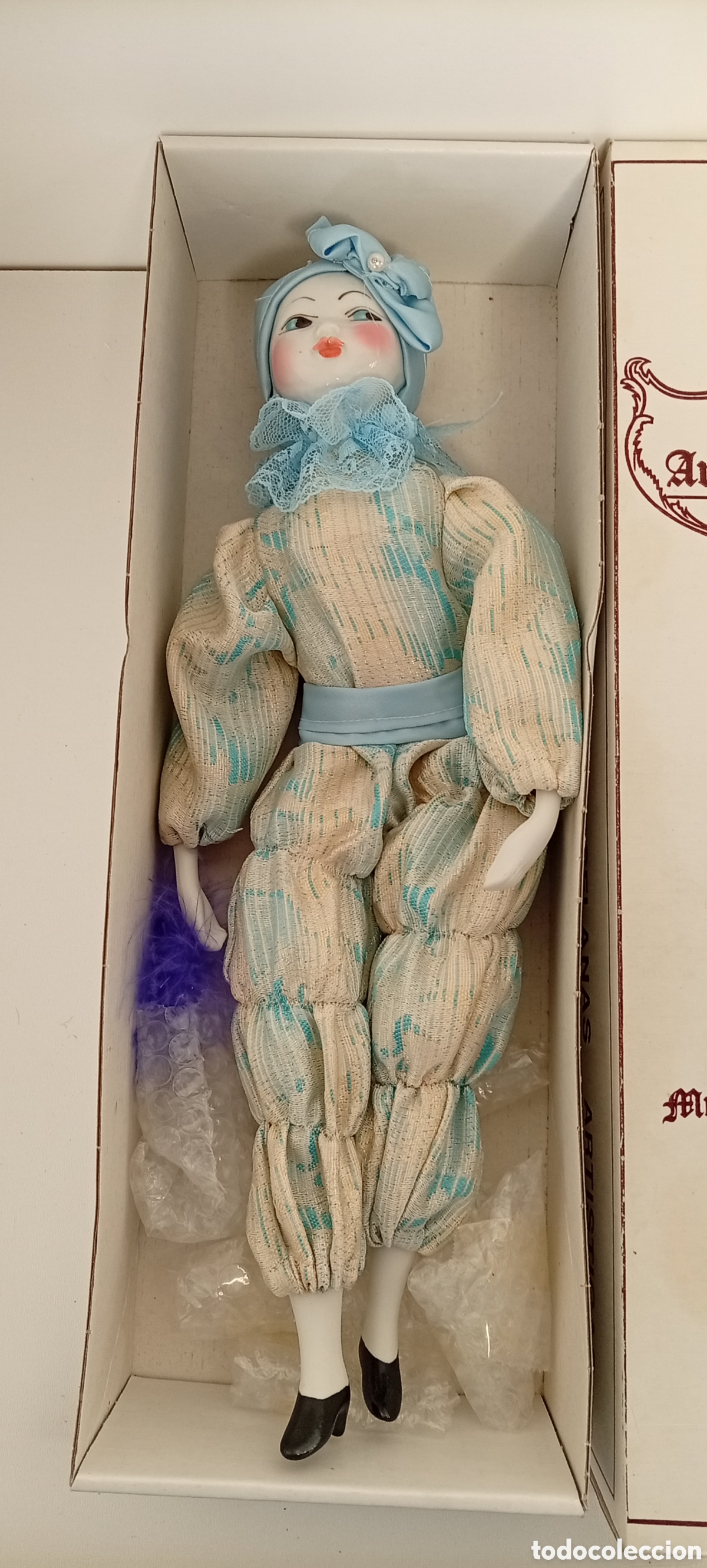 Antig&uuml;edades: .MU&Ntilde;ECA DE PORCELANA ESTILO ARLEQU&Iacute;N - Foto 2