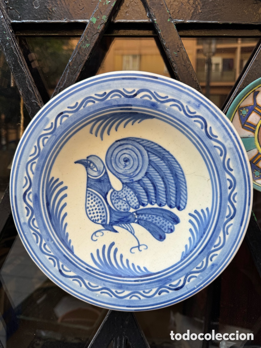 Antig&uuml;edades: Plato Talavera cer&aacute;mica Chac&oacute;n