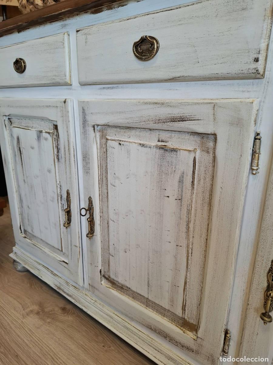 Antig&uuml;edades: Aparador blanco de 3 puertas - Foto 5