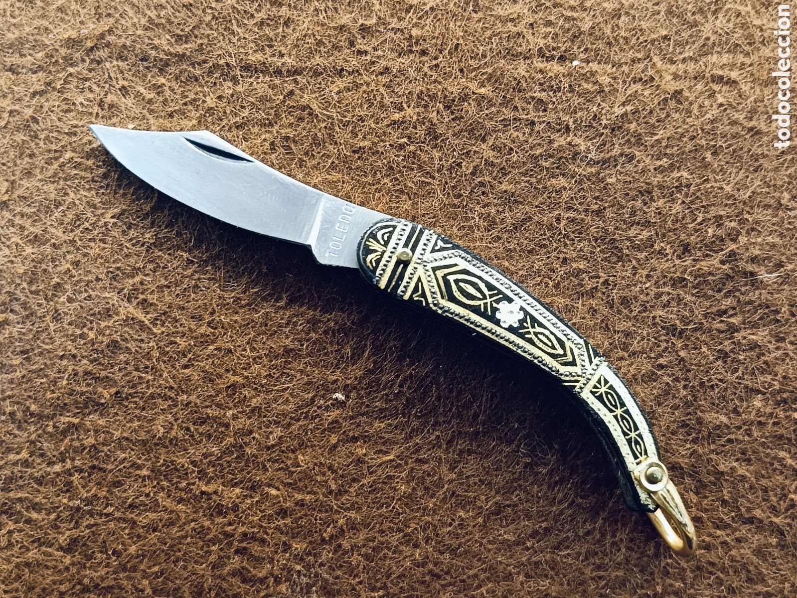 Antig&uuml;edades: BONITA NAVAJA ORO DAMASQUINADO . TOLEDO