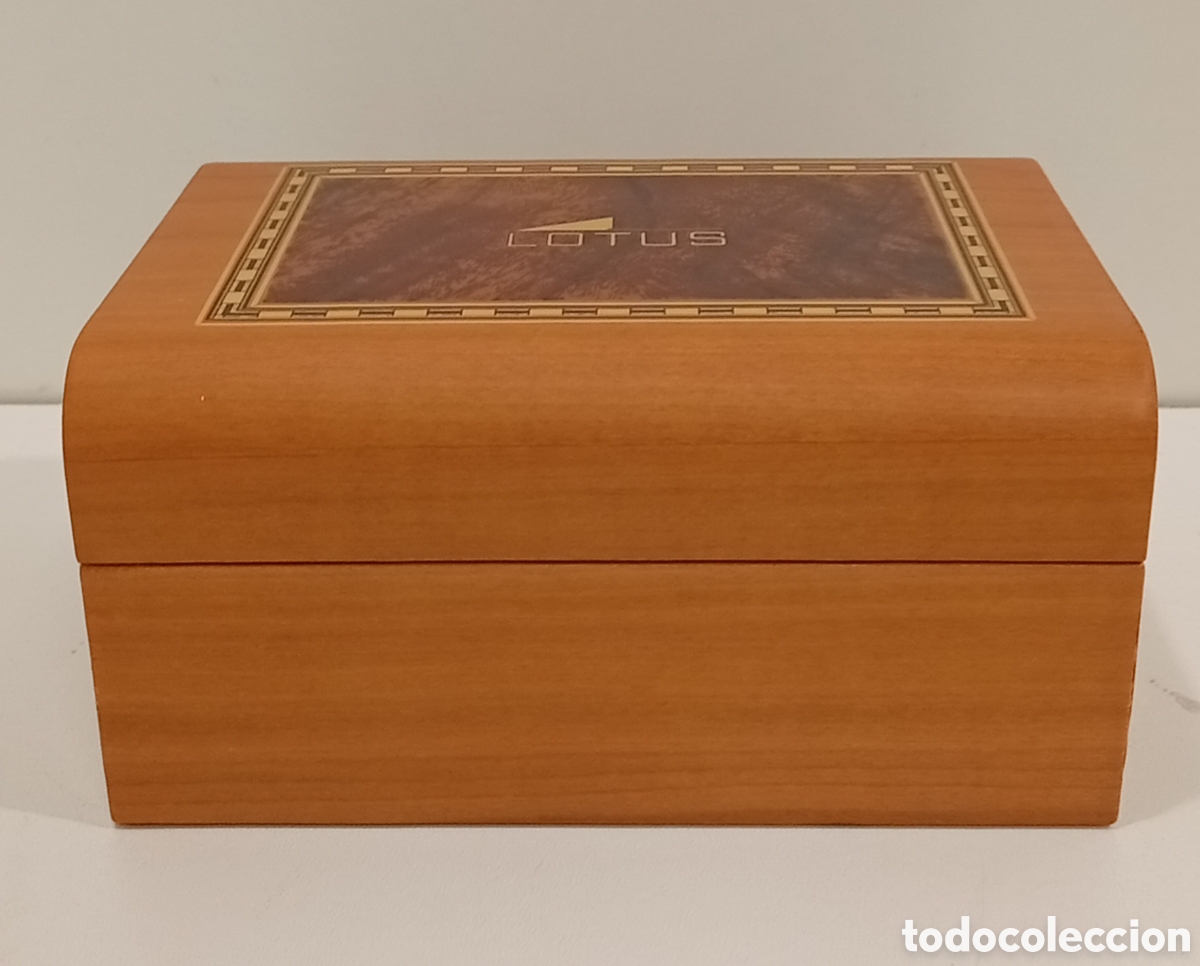 Antig&uuml;edades: CAJA EXPOSITORA LOTUS ORO PARA RELOJES