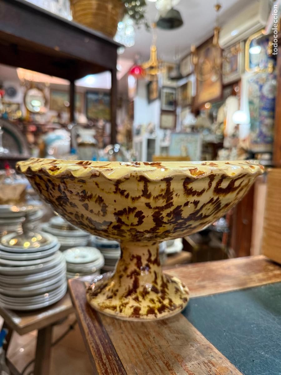 Antig&uuml;edades: PRECIOSO FRUTERO DE CERAMICA ESMALTADA - MEDIDA 27X17 CM