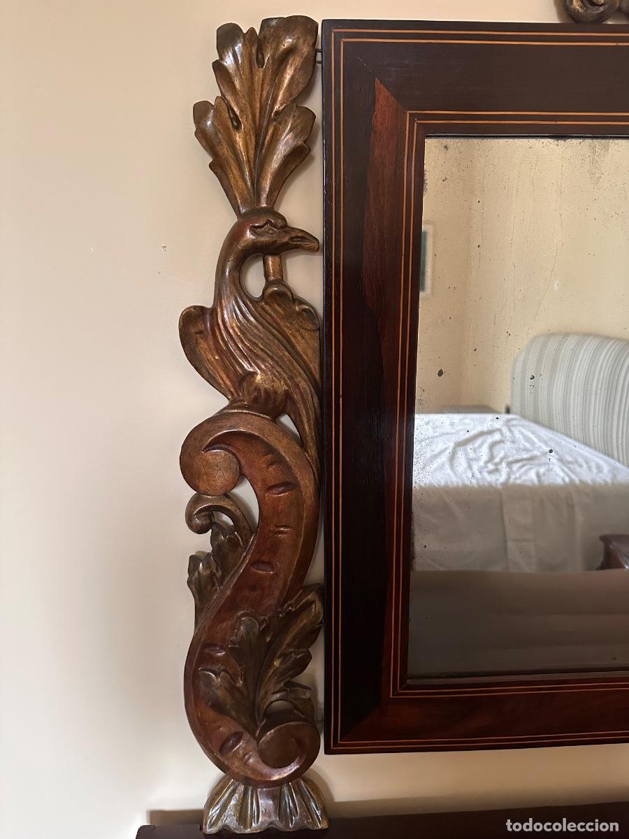 Antig&uuml;edades: Tocador restaurado con espejo decorado - Foto 4