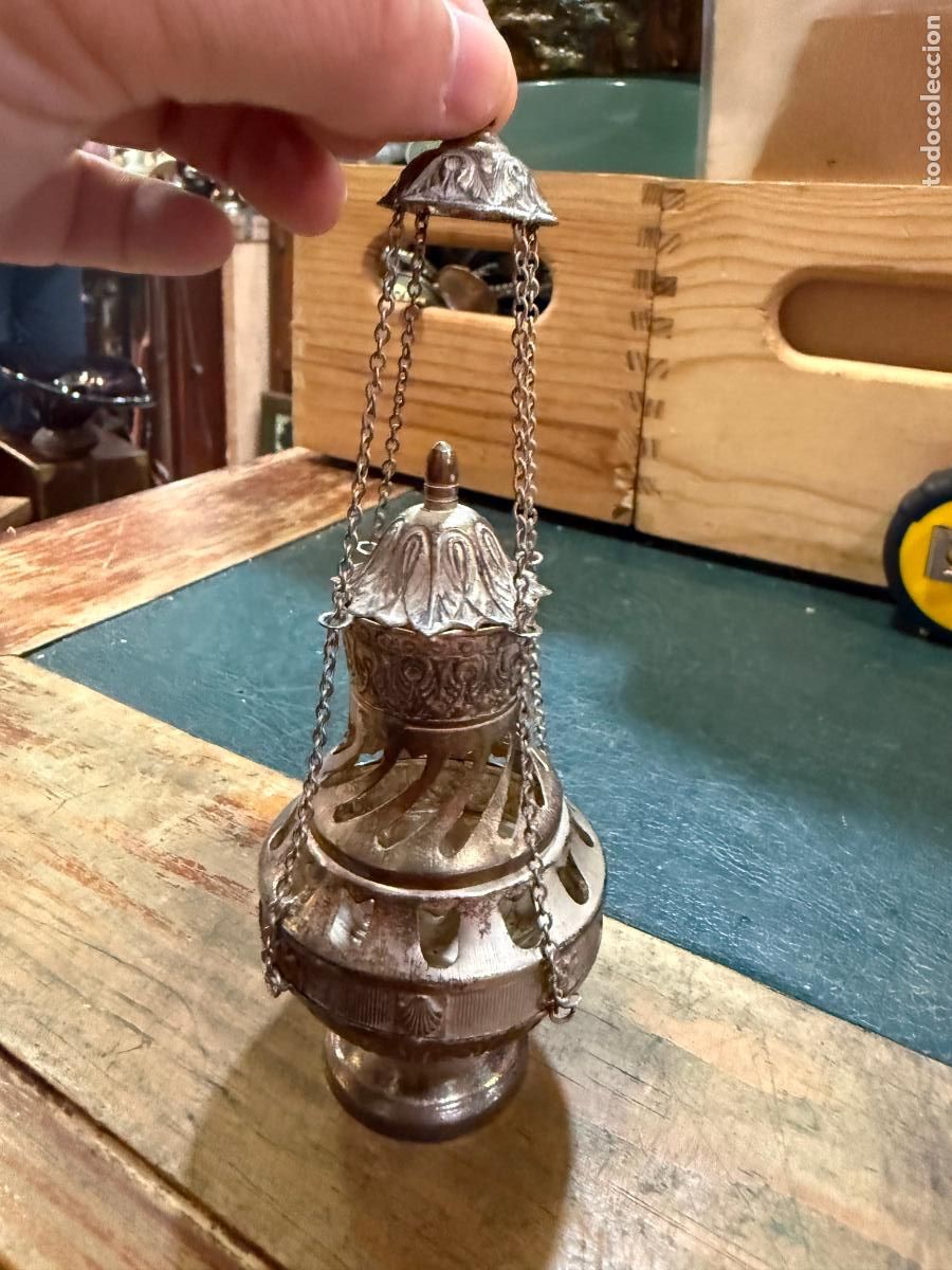 Antig&uuml;edades: ANTIGUO INCENSARIO BOTAFUMEIRO - MEDIDA TOTAL 16 CM - IDEAL PARA NI&Ntilde;O JESUS