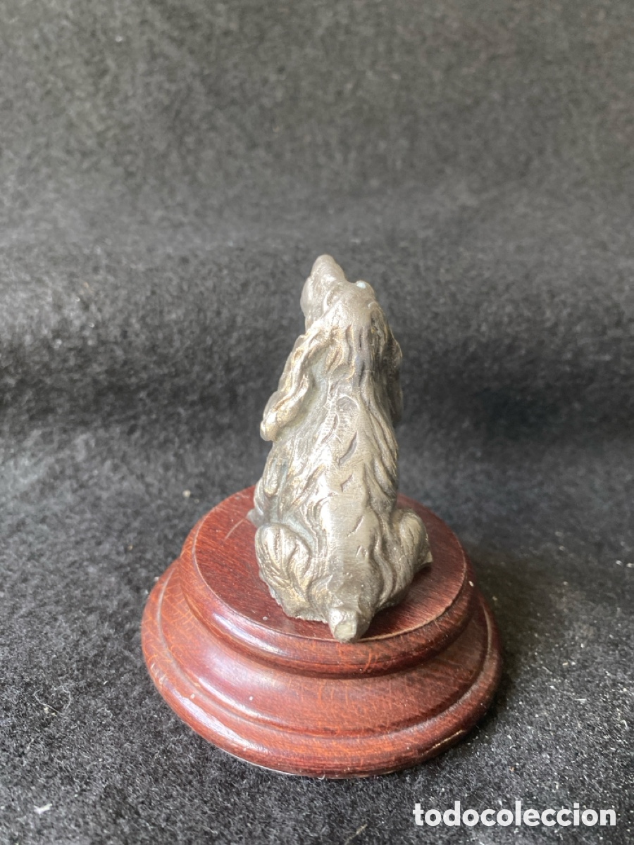 Antig&uuml;edades: Figura perro cocker con ba&ntilde;o plata de ley - Foto 3