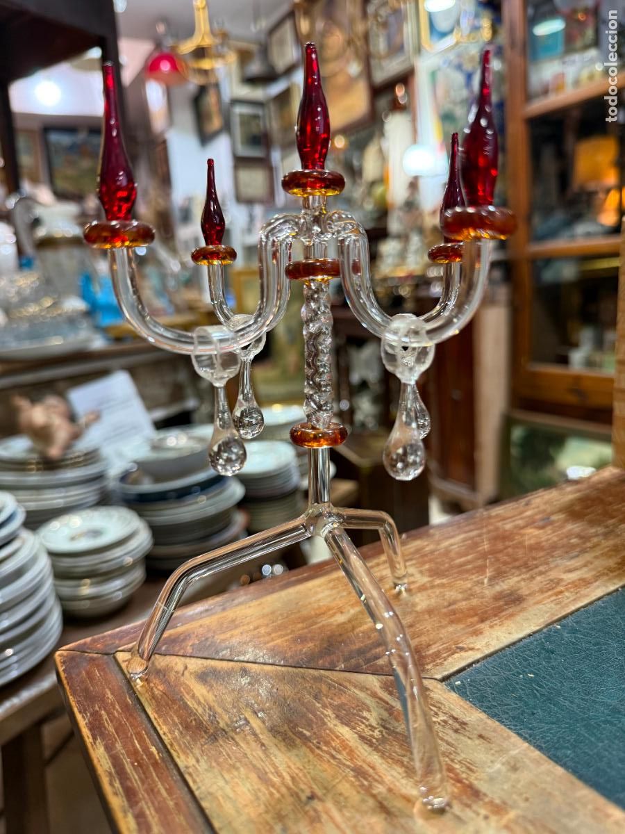 Antig&uuml;edades: PRECIOSA DECORACION REALIZADA EN CRISTAL DE MURANO - MEDIDA 20X10 CM