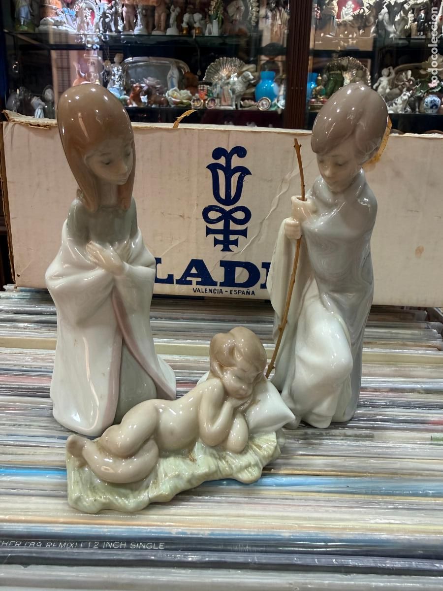 Antig&uuml;edades: NACIMIENTO BELEN DE LLADR&Oacute; EN CAJA ORIGINAL - MEDIDA SAN JOSE 16 CM