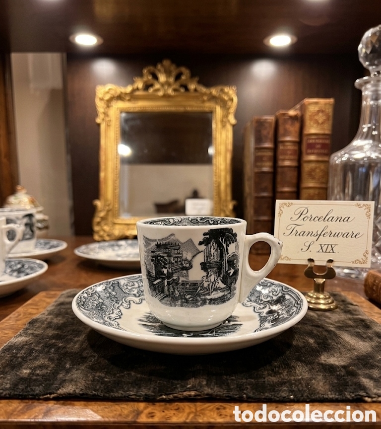 Antig&uuml;edades: Taza y plato LA CARTUJA PICKMAN