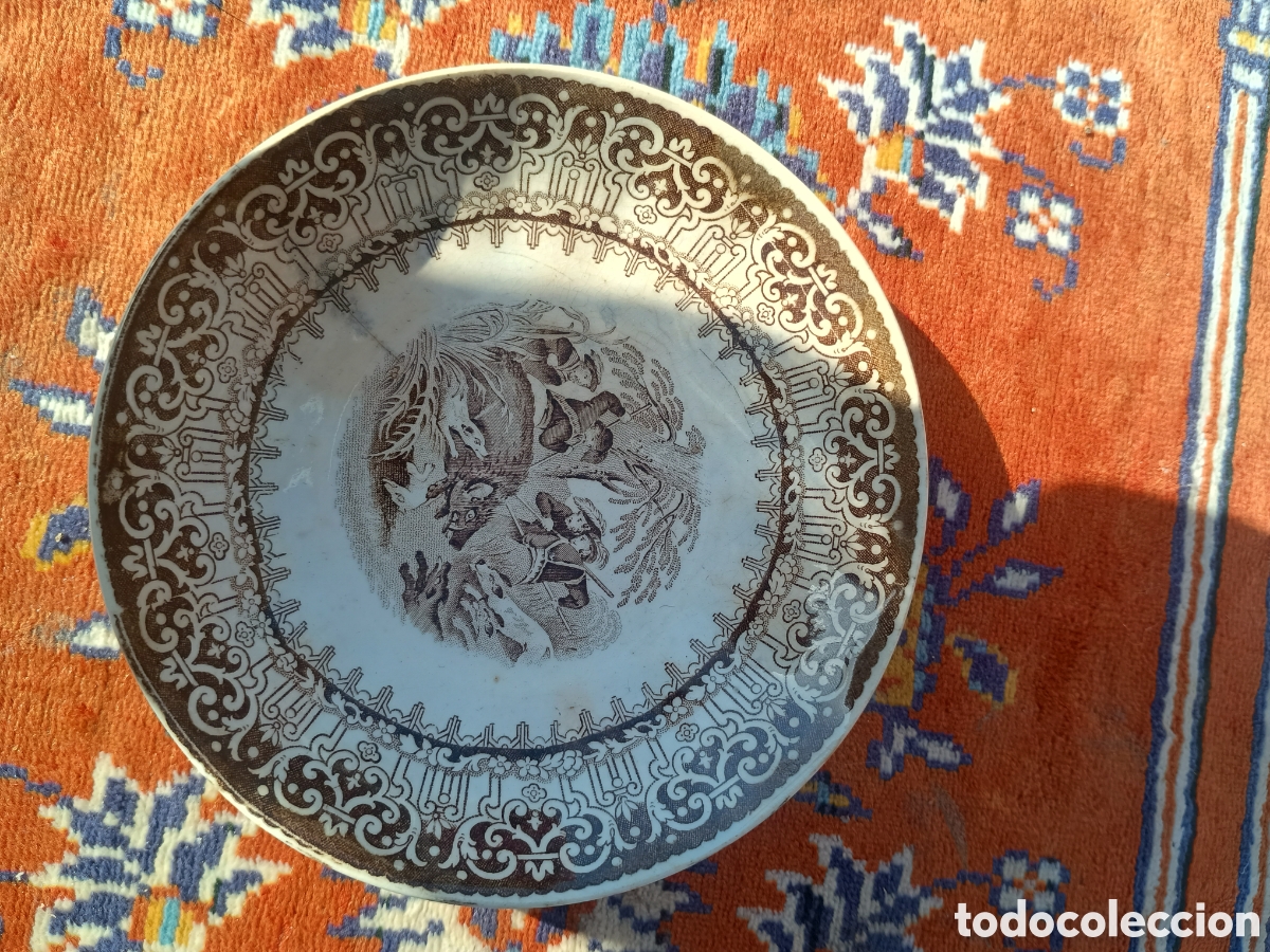Antig&uuml;edades: Plato cer&aacute;mica Pickman la cartuja