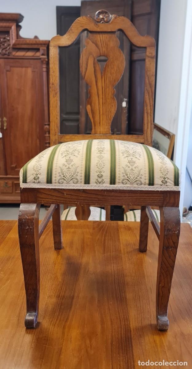Antig&uuml;edades: 6 Sillas de comedor de Casta&ntilde;o