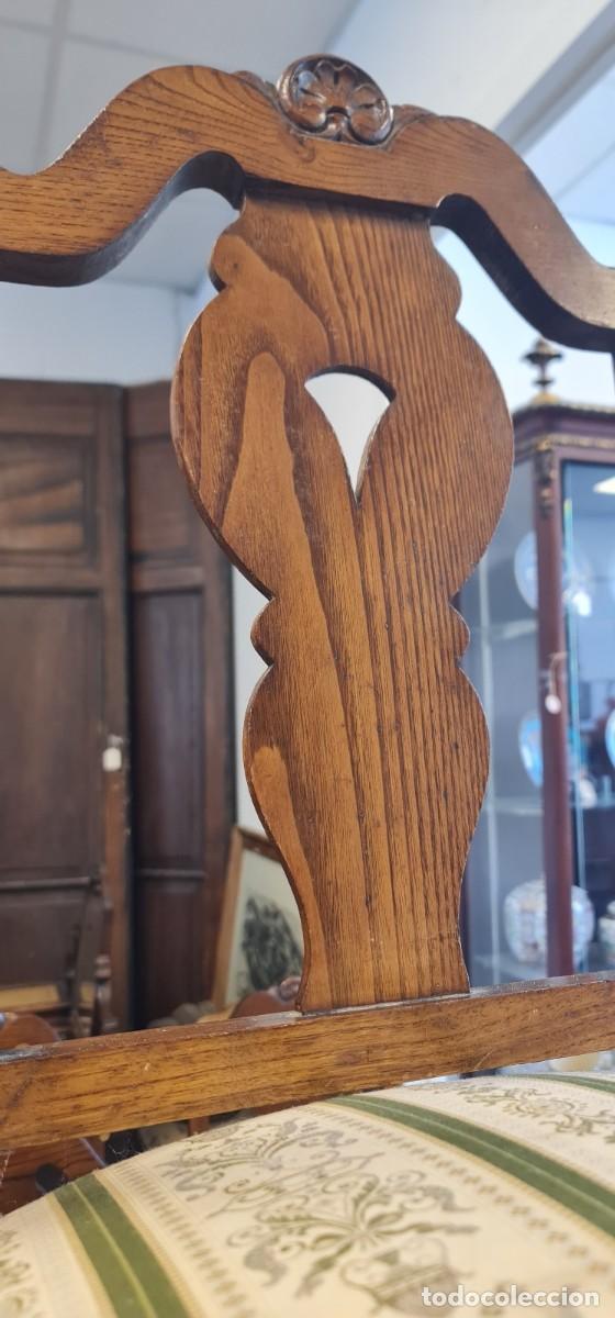 Antig&uuml;edades: 4 Sillas de comedor de Casta&ntilde;o - Foto 4