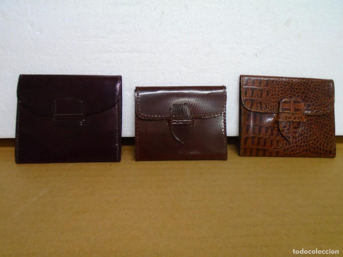 Antig&uuml;edades: ANTIGUAS CARTERAS DE PIEL,NUEVAS RESTO DE COMERCIO ANTIGUO.