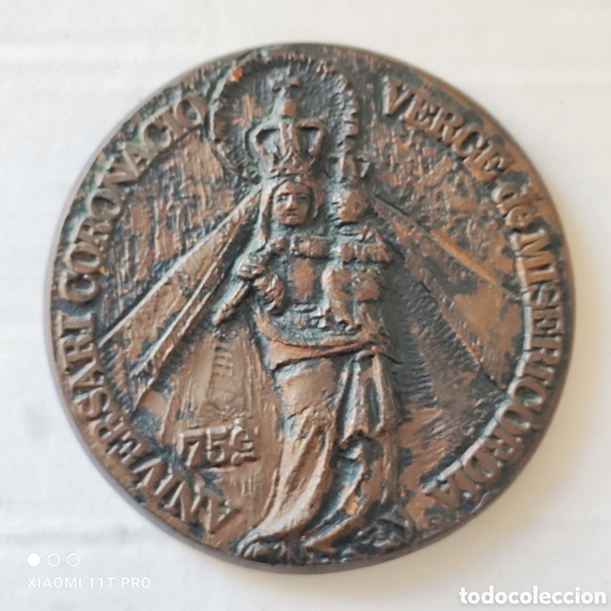 Antig&uuml;edades: Medalla de bronce 75 aniversari coronaci&oacute; verge de la Misericordia, Reus