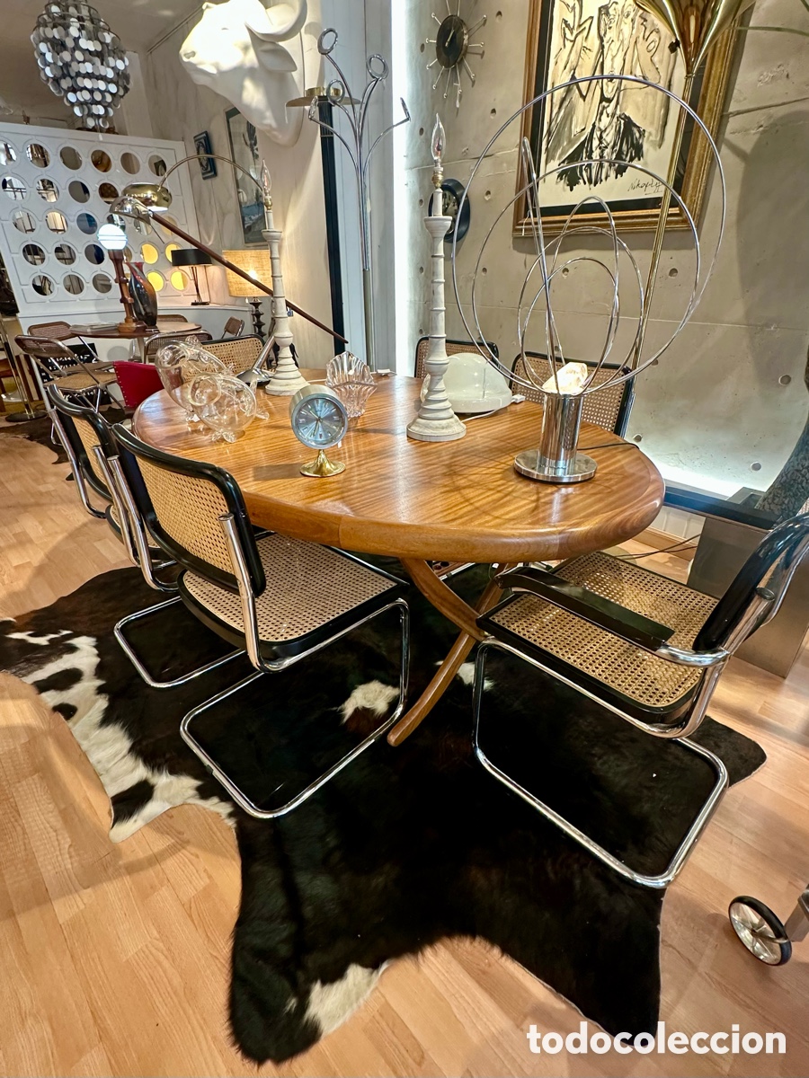 Antig&uuml;edades: Comedor Vintage: Mesa Ovalada sill&oacute;n y Sillas Cesca B32