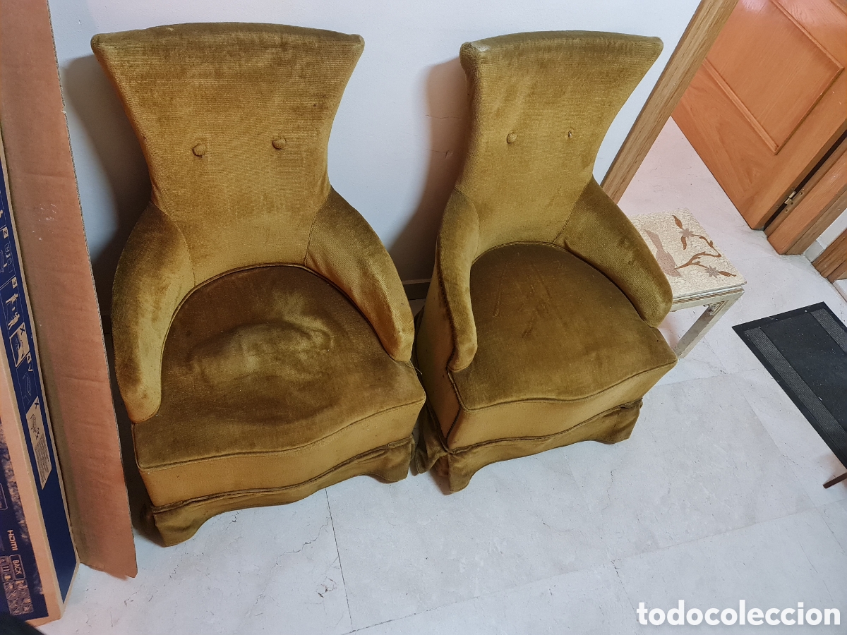 Antig&uuml;edades: Butacas Hist&oacute;ricas (c. 1900) - Terciopelo de Seda Original