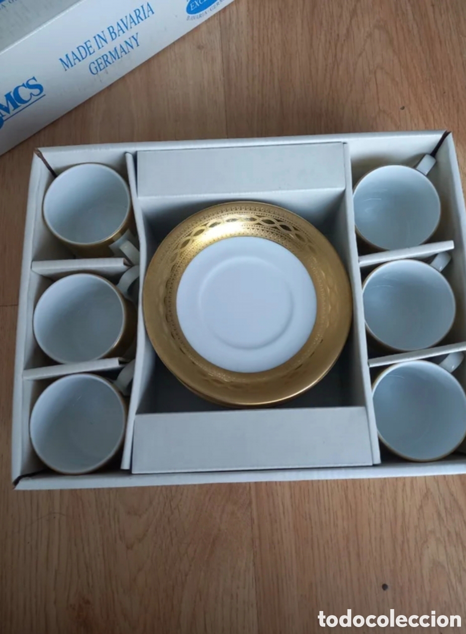 Antig&uuml;edades: Juego de Caf&eacute; Vintage Porcelana Alemana Zwerenz Exclusive Bavaria (6 Servicios) - Como Nuevo