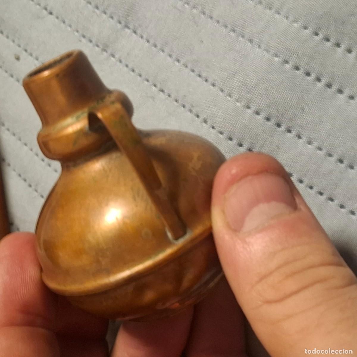 Antig&uuml;edades: Peque&ntilde;os recipientes de cobre decorativos - Foto 4