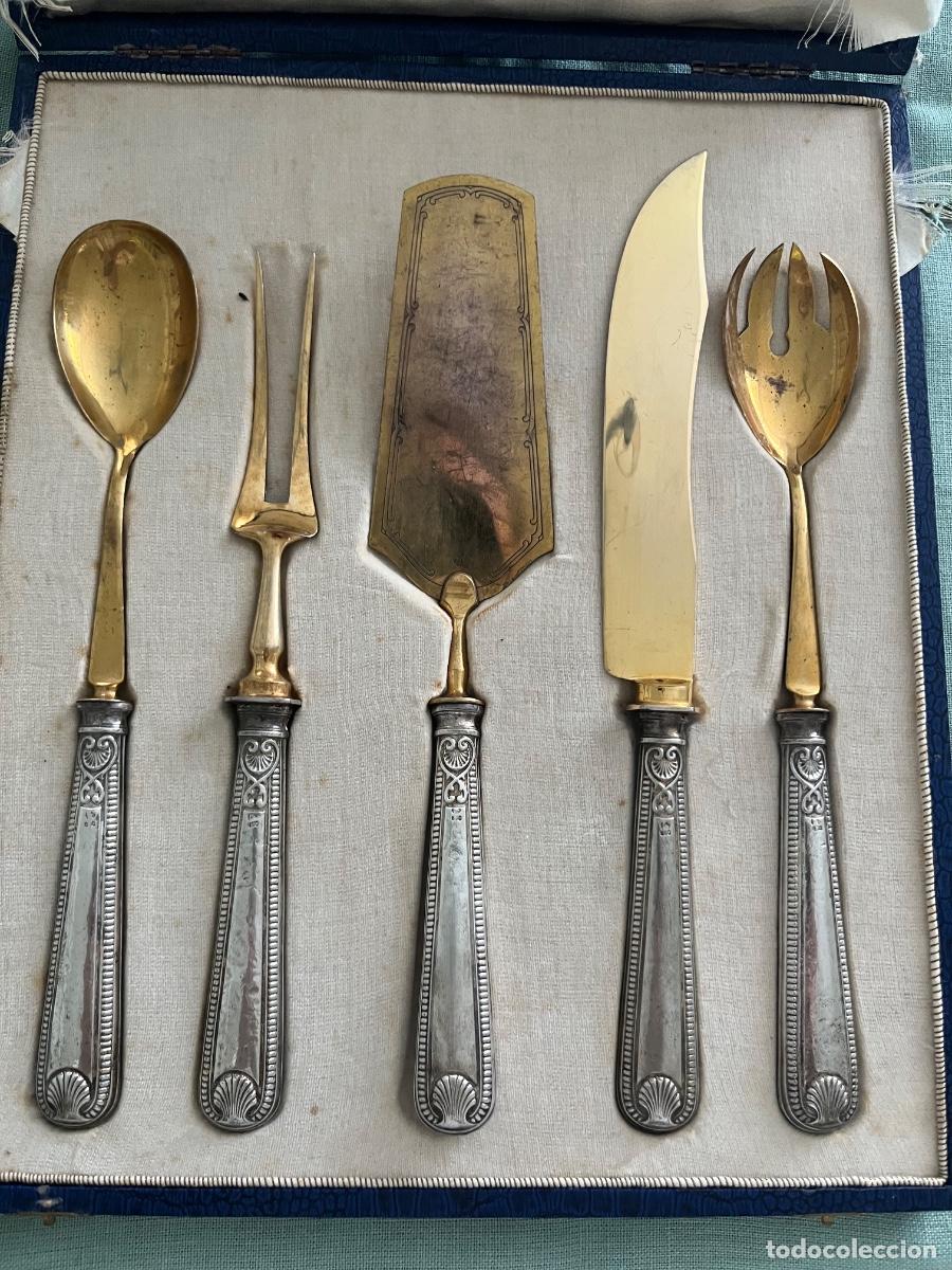 Antig&uuml;edades: Cubiertos mango de plata de ley - Foto 3