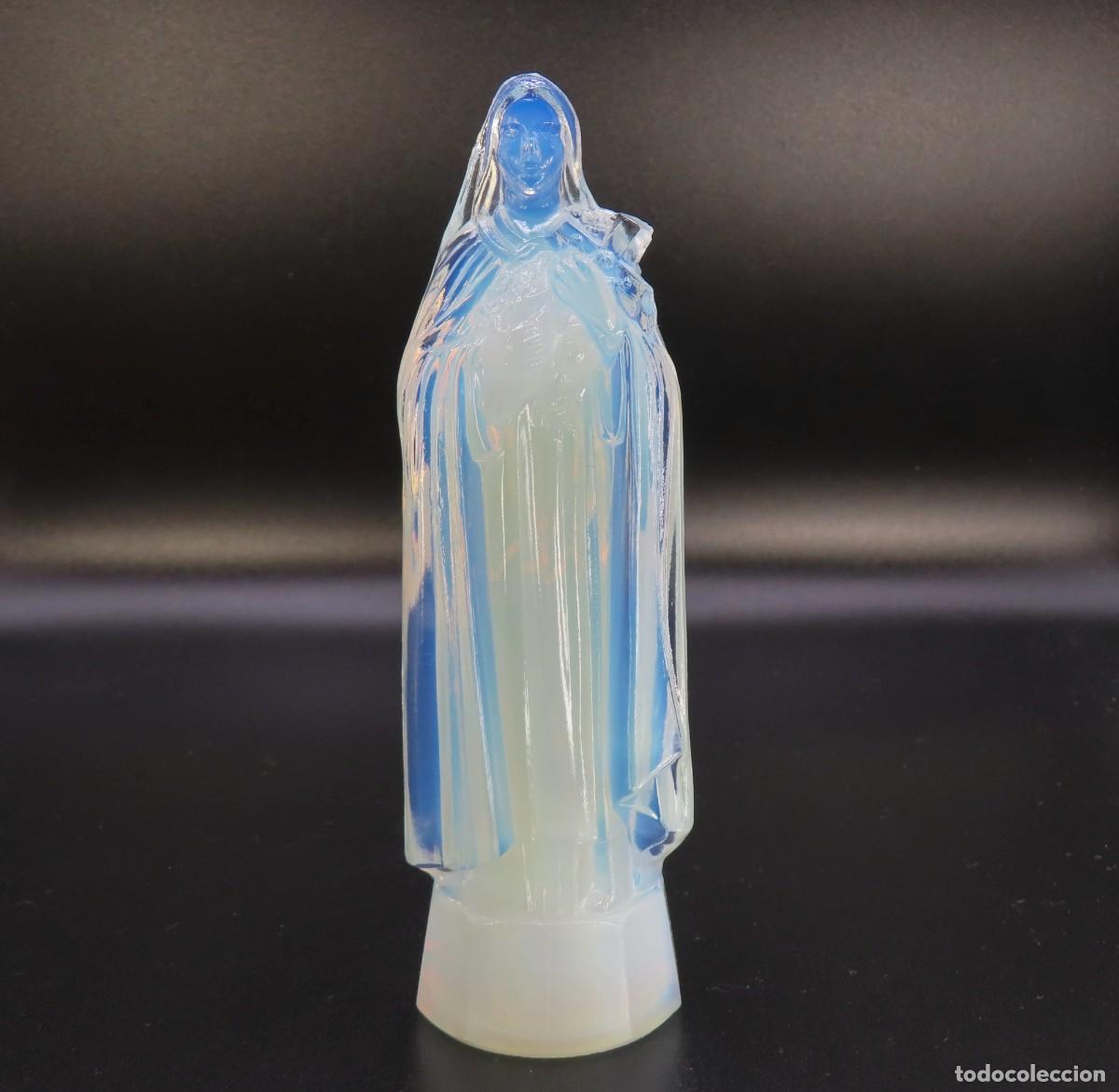 Antig&uuml;edades: FIGURA VIDRIO OPALESCENTE SANTA TERESA ETLING ART DECO