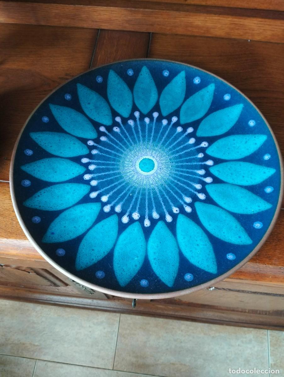 Antig&uuml;edades: gran plato de ceramica. Porta celi. muy buen estado