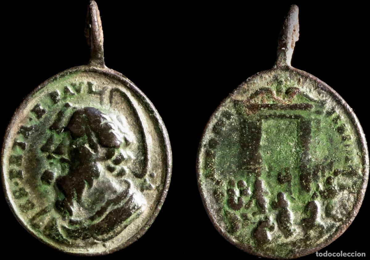 Antiquit&auml;ten: Medalla Religiosa Jubileo Romano 1700, 30x20 mm.