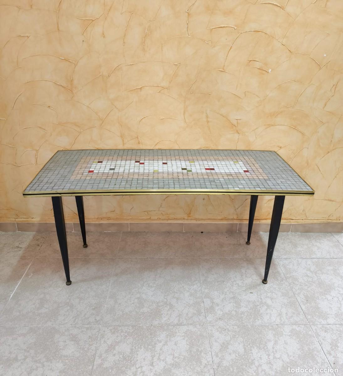 Antig&uuml;edades: MESA DE CENTRO MOSAICOS MID CENTURY - Foto 1