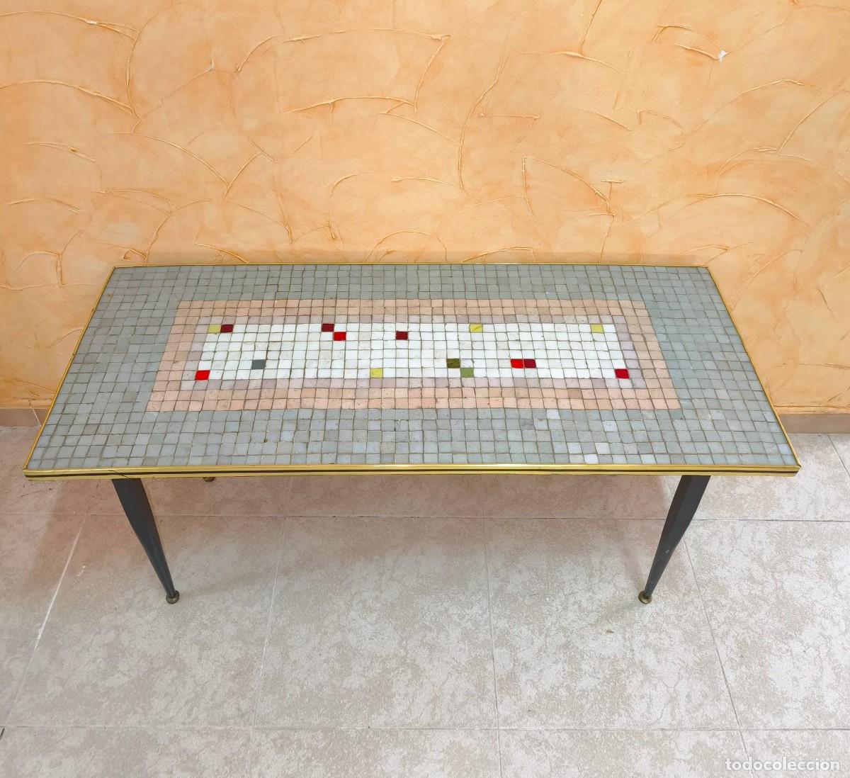 Antig&uuml;edades: MESA DE CENTRO MOSAICOS MID CENTURY - Foto 2