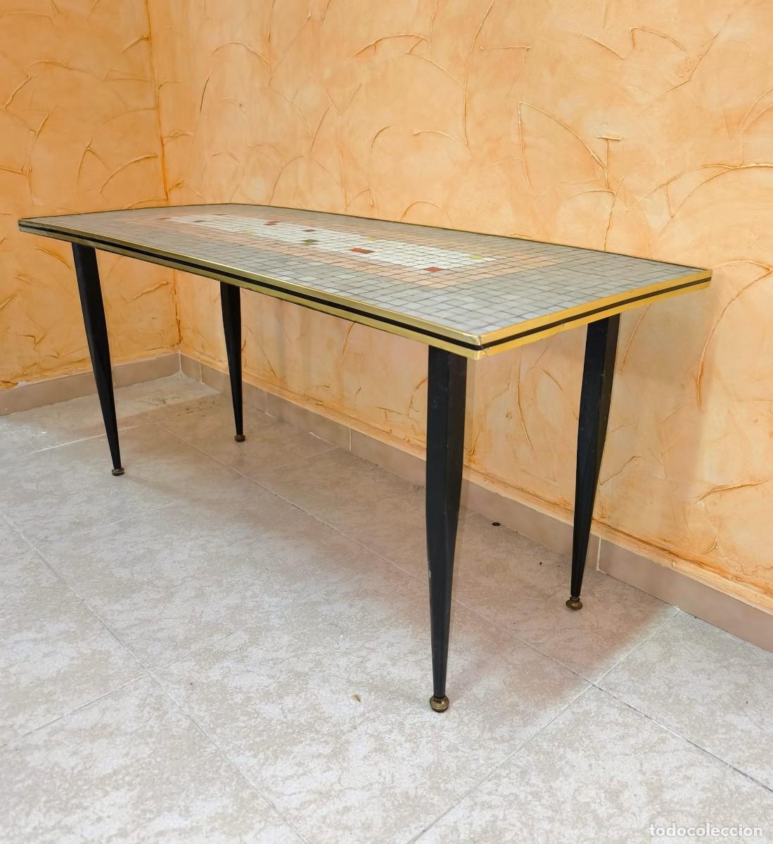 Antig&uuml;edades: MESA DE CENTRO MOSAICOS MID CENTURY - Foto 4