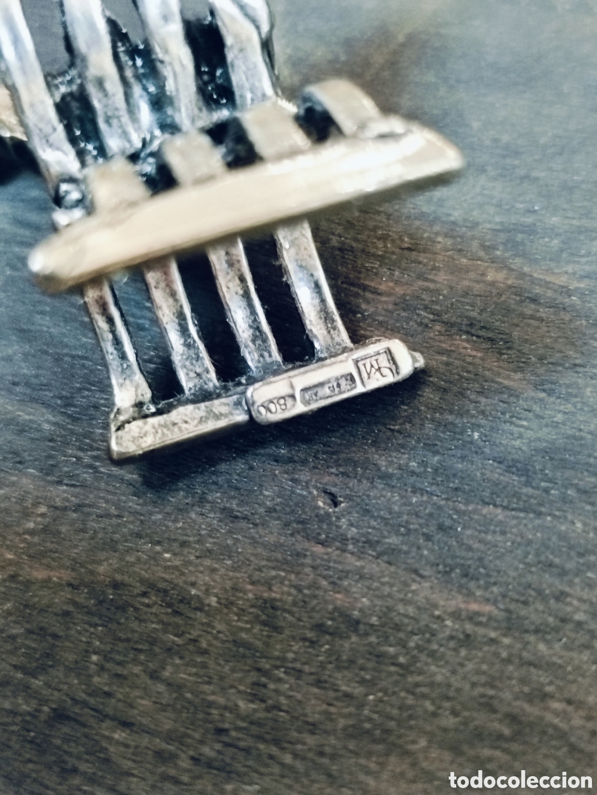 Antig&uuml;edades: MINIATURA REALIZADA EN PLATA 800. SILLA , JAMUGA - Foto 5