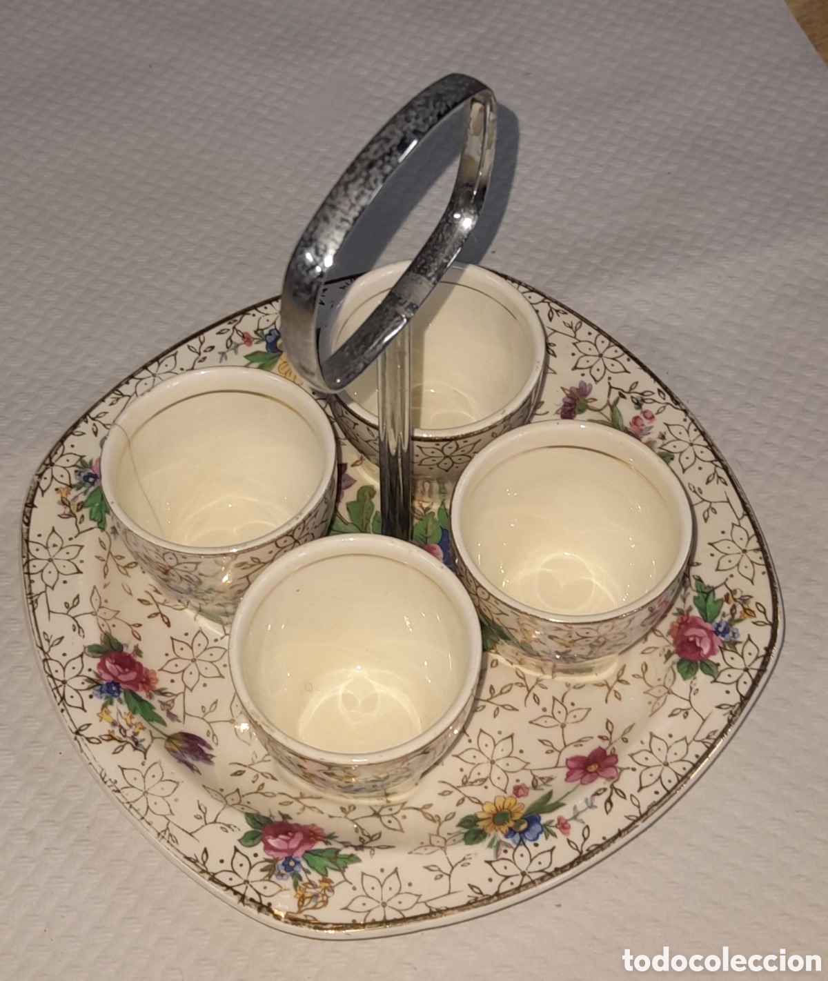 Antig&uuml;edades: Huevera porcelana inglesa - Foto 3