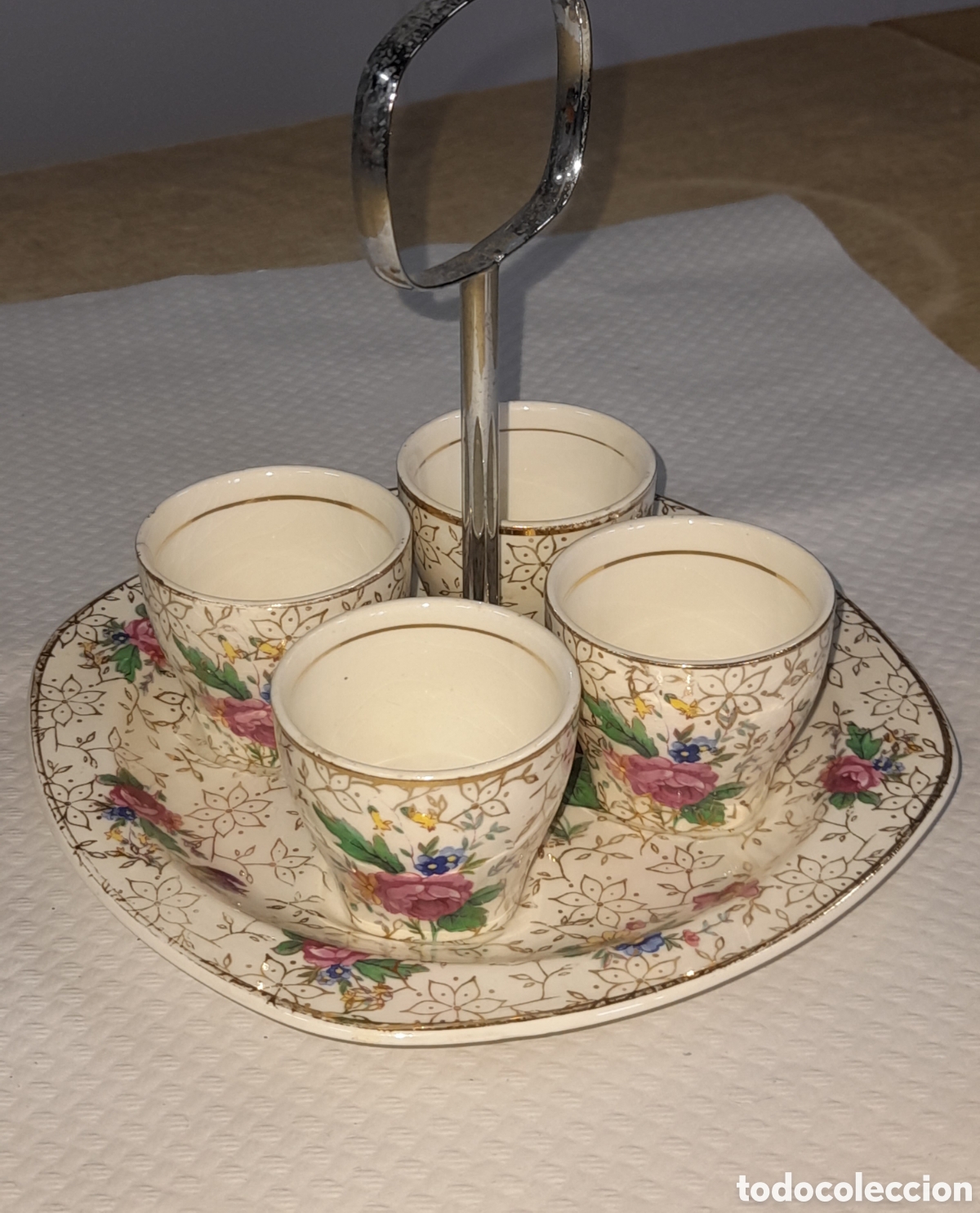 Antig&uuml;edades: Huevera porcelana inglesa