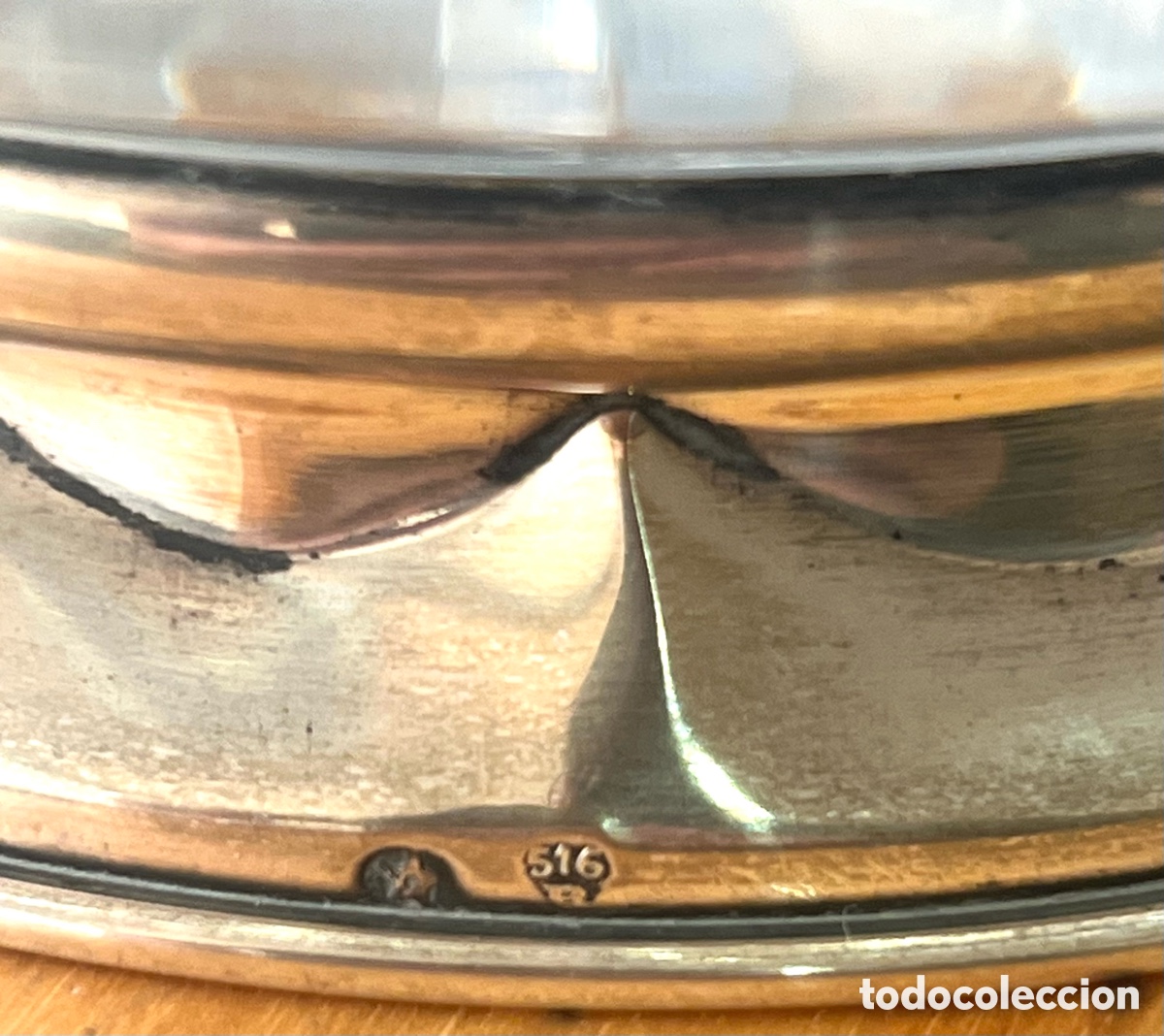 Antig&uuml;edades: JARR&Oacute;N DE CRISTAL TALLADO CON BASE DE PLATA - 31 CM - Foto 6