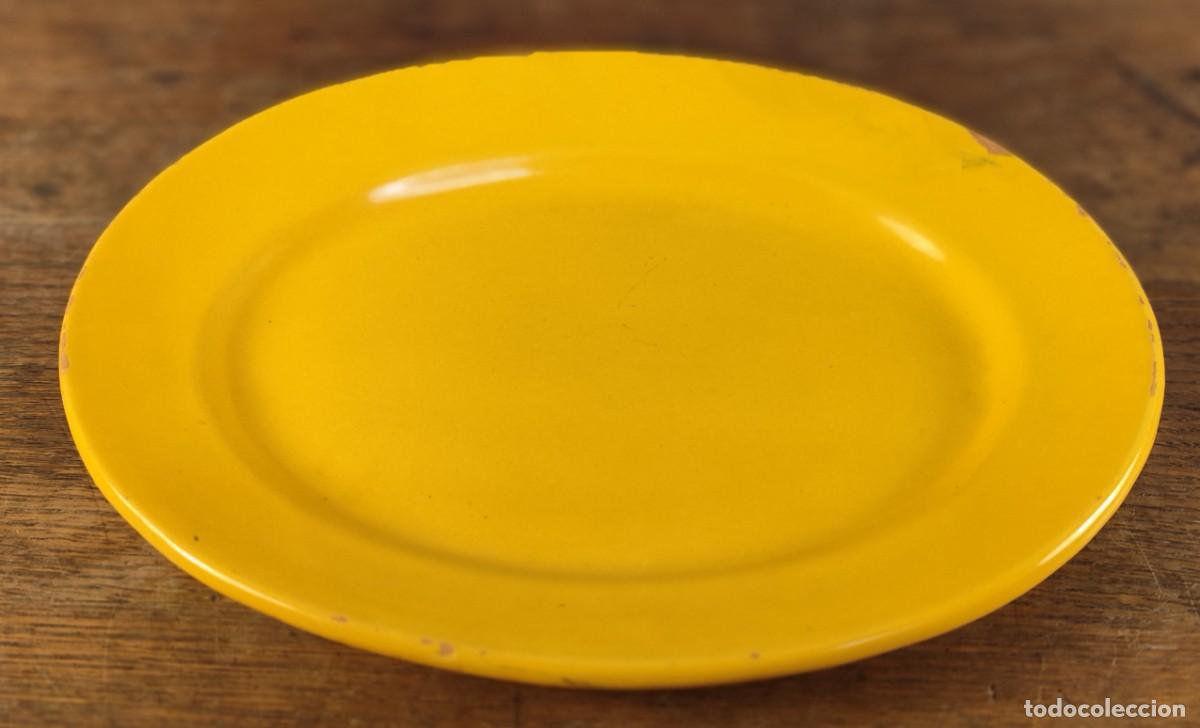 Antig&uuml;edades: Bandeja de loza vidriada principios siglo XX