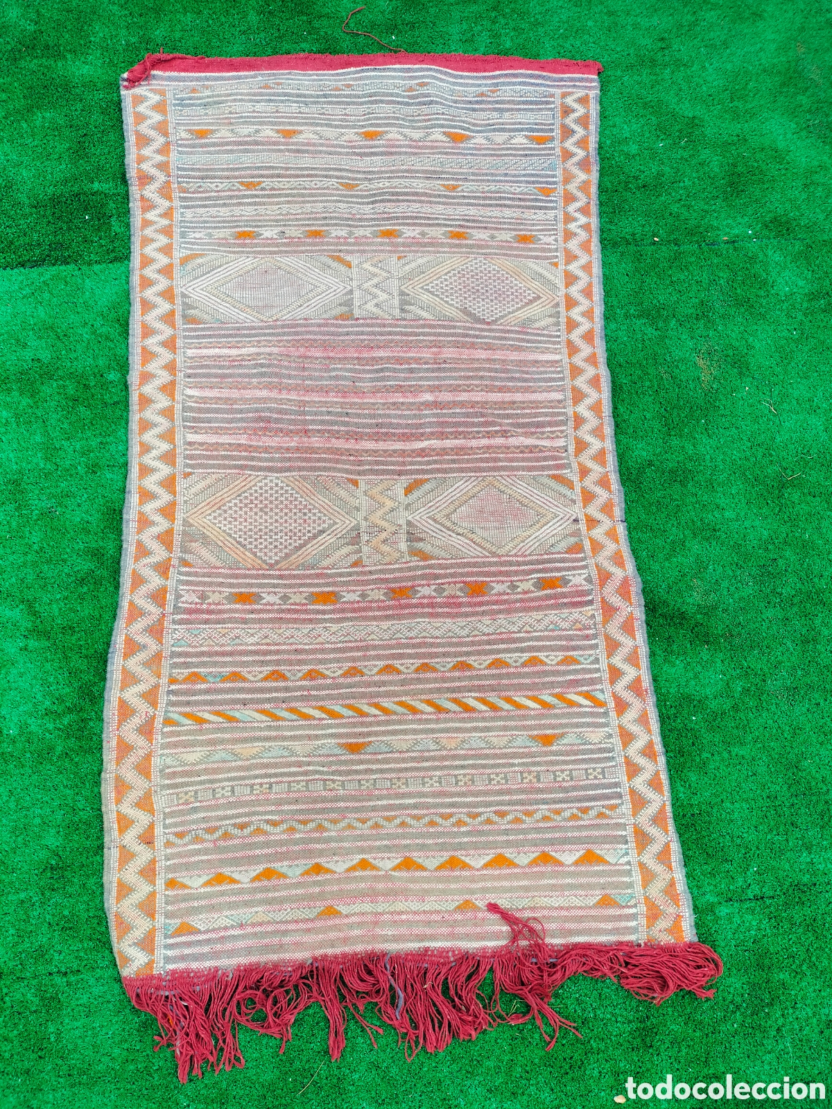 Antig&uuml;edades: alfombra Kilim bereber marroqu&iacute; vintage,